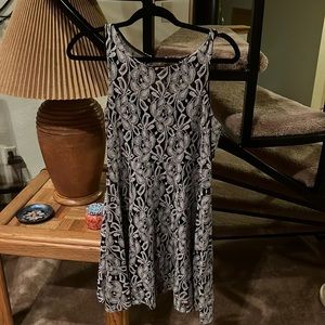 Double lined Free People gray and black dress